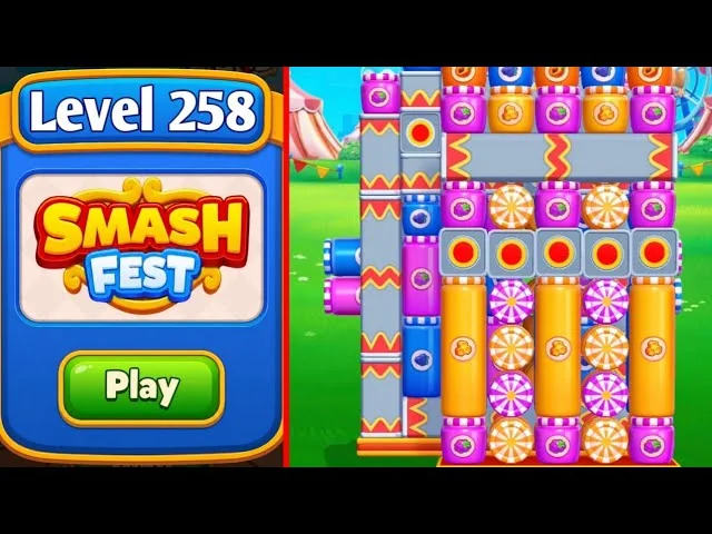 Smash Fest Level 258 board layout
