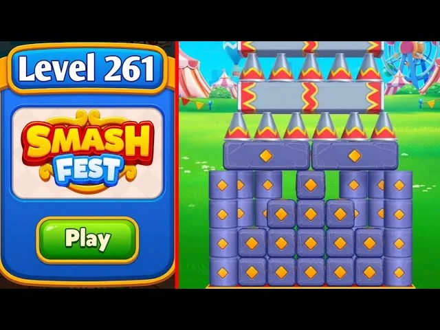 Smash Fest Level 261 board layout