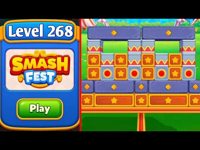 Smash Fest Level 268 board layout