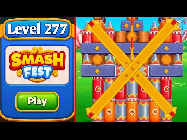 Smash Fest Level 277 board layout