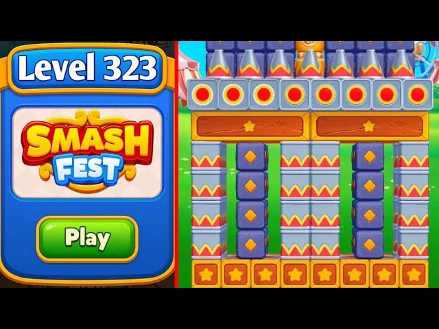 Smash Fest Level 323 board layout