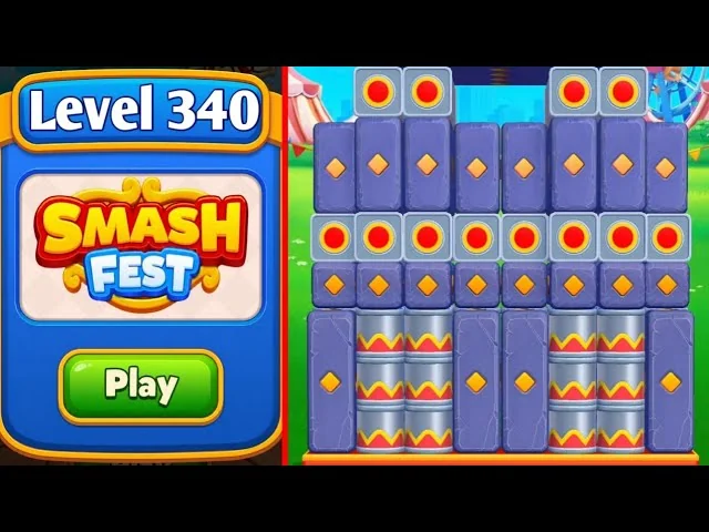 Smash Fest Level 340 board layout