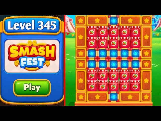 Smash Fest Level 345 board layout