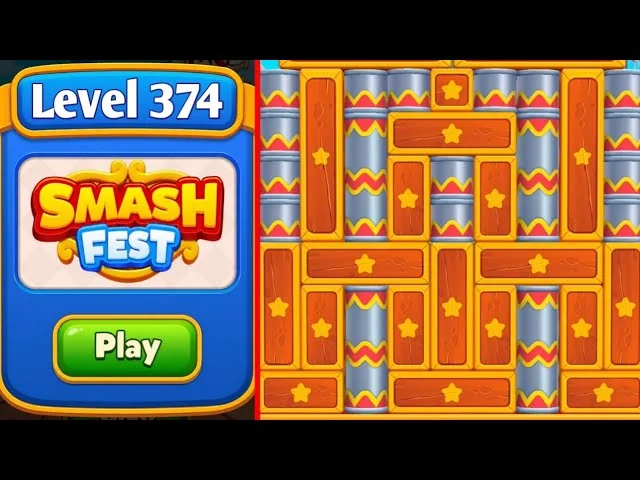 Smash Fest Level 374 board layout