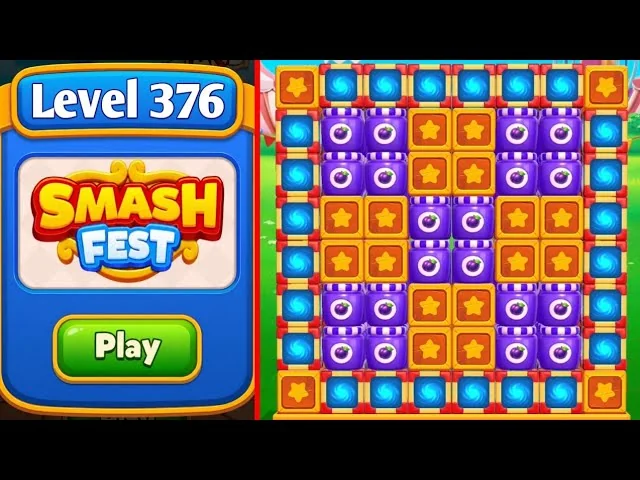 Smash Fest Level 376 board layout