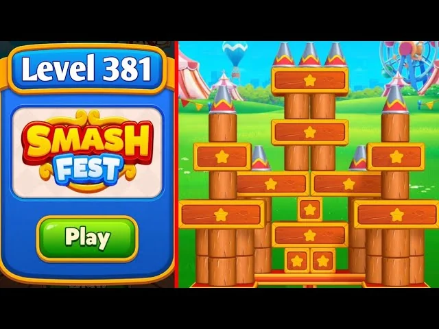 Smash Fest Level 381 board layout