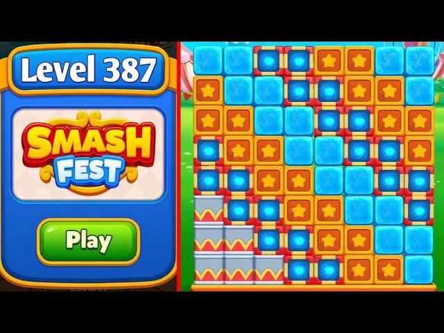 Smash Fest Level 387 board layout