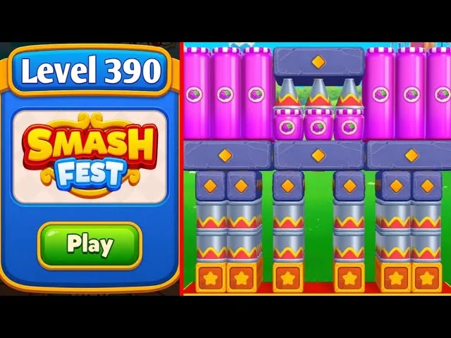 Smash Fest Level 390 board layout