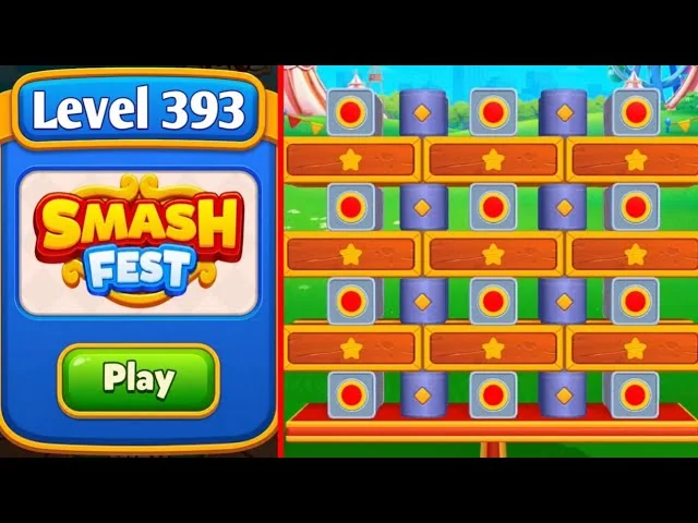 Smash Fest Level 393 board layout