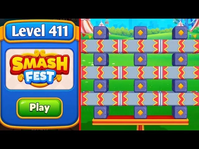 Smash Fest Level 411 board layout
