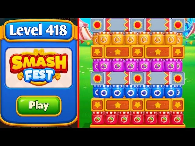 Smash Fest Level 418 board layout