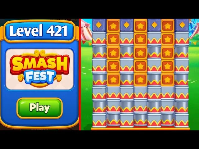 Smash Fest Level 421 board layout