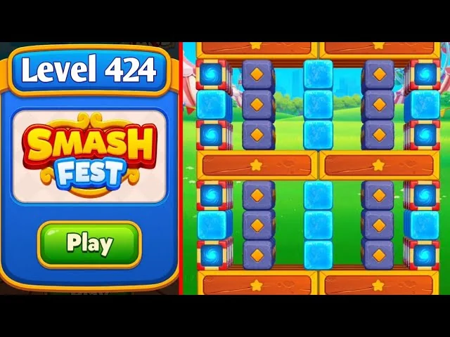 Smash Fest Level 424 board layout