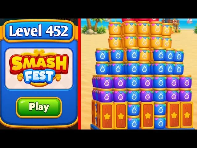 Smash Fest Level 452 board layout