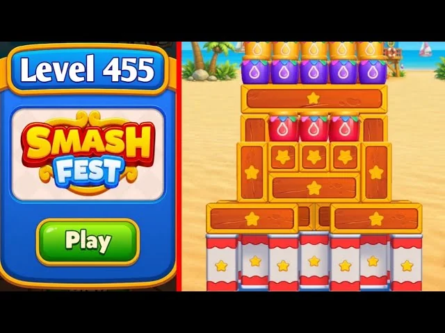 Smash Fest Level 455 board layout