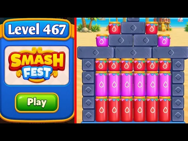Smash Fest Level 467 board layout