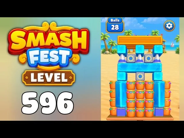 Smash Fest Level 596 board layout